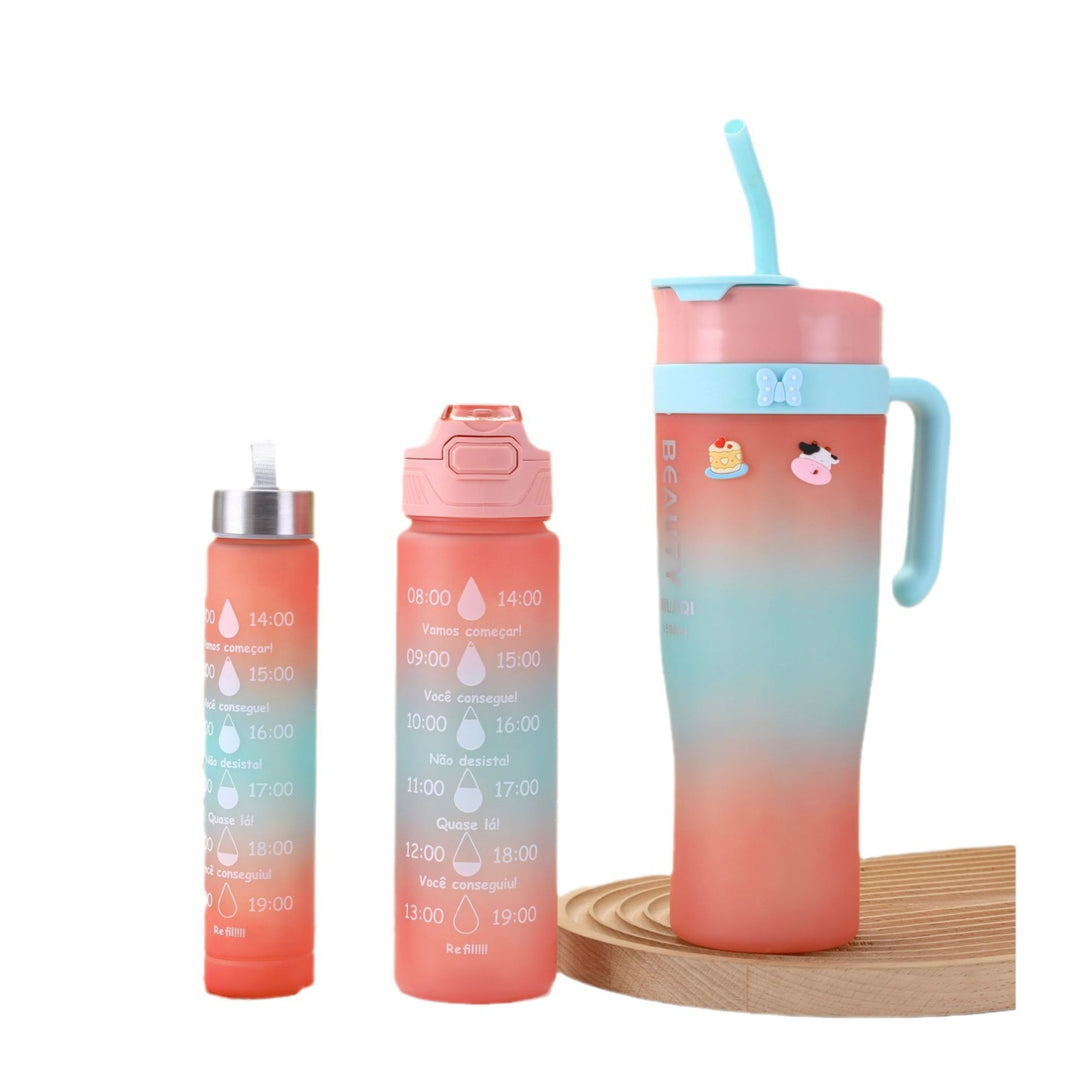 Ladies stylish and practical water bottle with design and time markings Stornfield