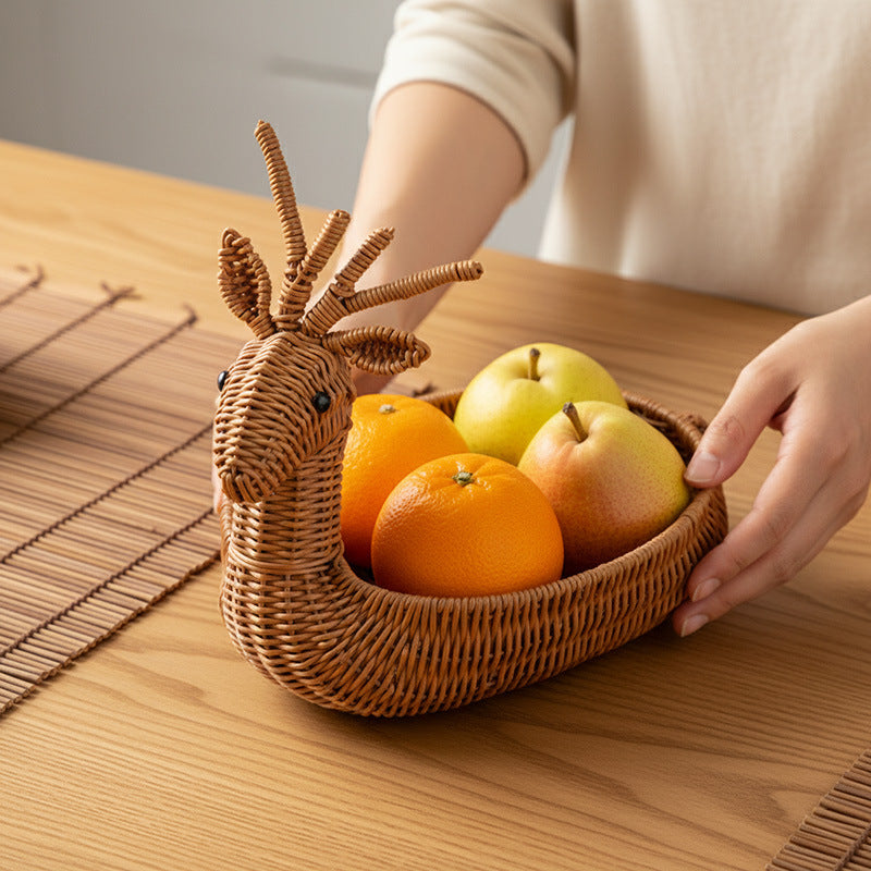 Decorative Animal-Shaped Woven Basket Stornfield