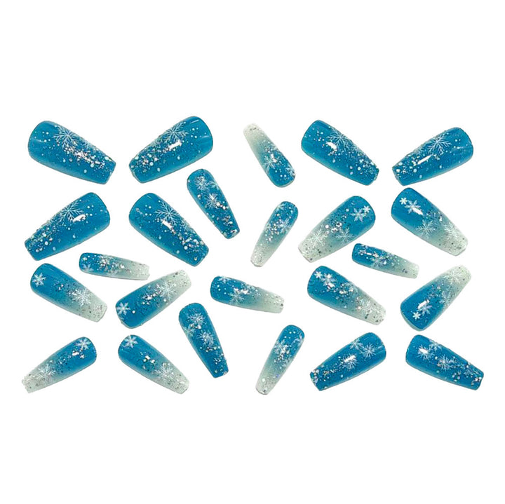Artificial nails in winter snowflake design Stornfield