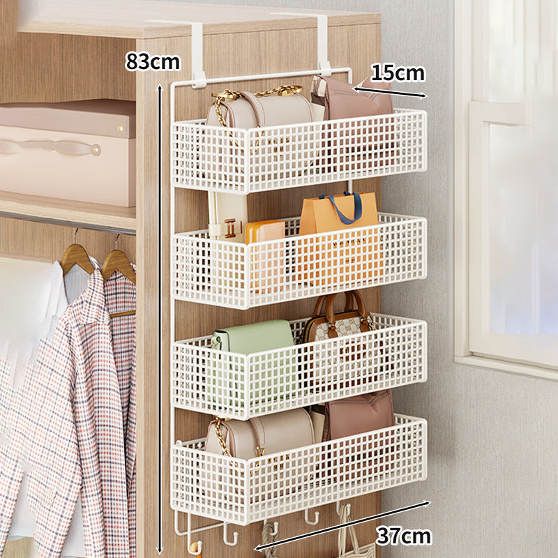 Overdoor Mesh Storage Organizer with Hooks