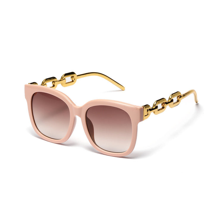 Ladies fashionable oversized sunglasses with luxurious chain frame Stornfield