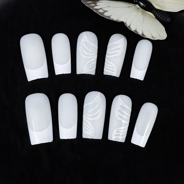 Nail art set with elegant transparent design Stornfield