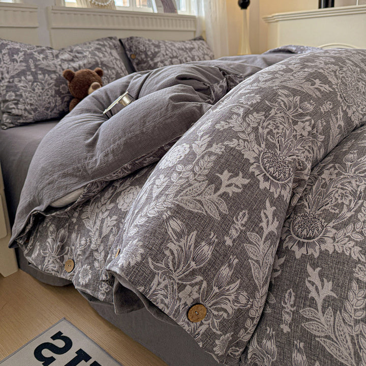 Floral Embroidered Bedding Set