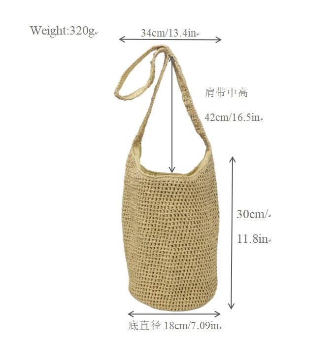 Braided Natural Material Tote Bag Stornfield