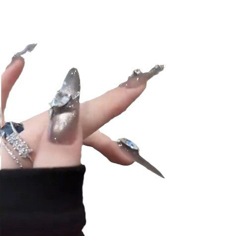 Glamorous artificial nails with rhinestone accents Stornfield