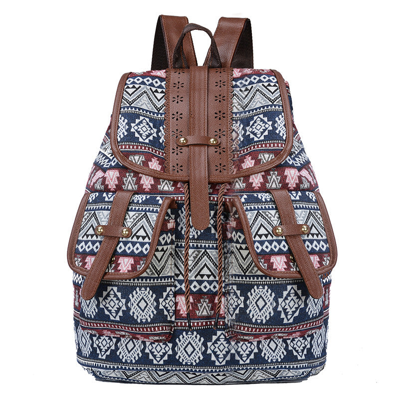 Bohemian Ethnic Print Backpack Stornfield