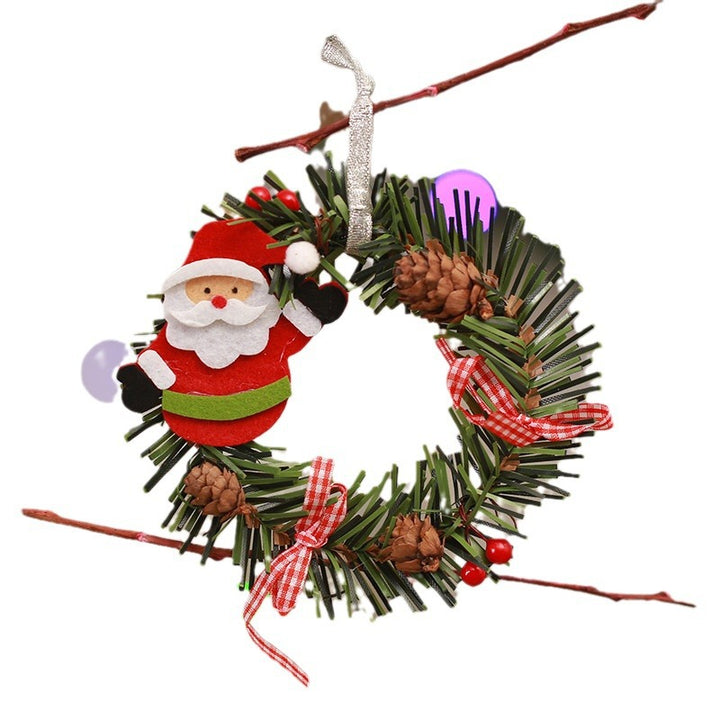 Festive Pine Cone Wreath with Reindeer Decoration Stornfield