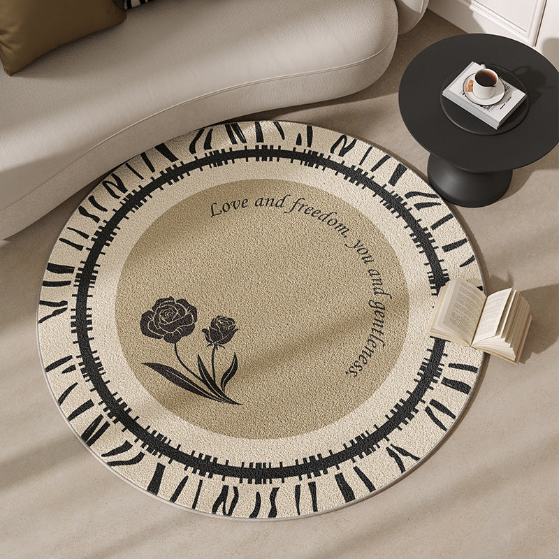 Round Motivational Area Rug Stornfield
