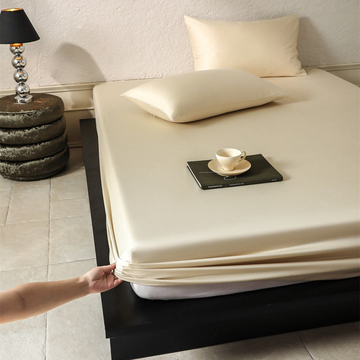 Satin-Feel Deep-Pocket Fitted Sheet Set with Matching Pillowcases