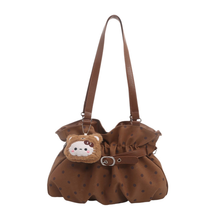 Polka Dot Pleated Handbag