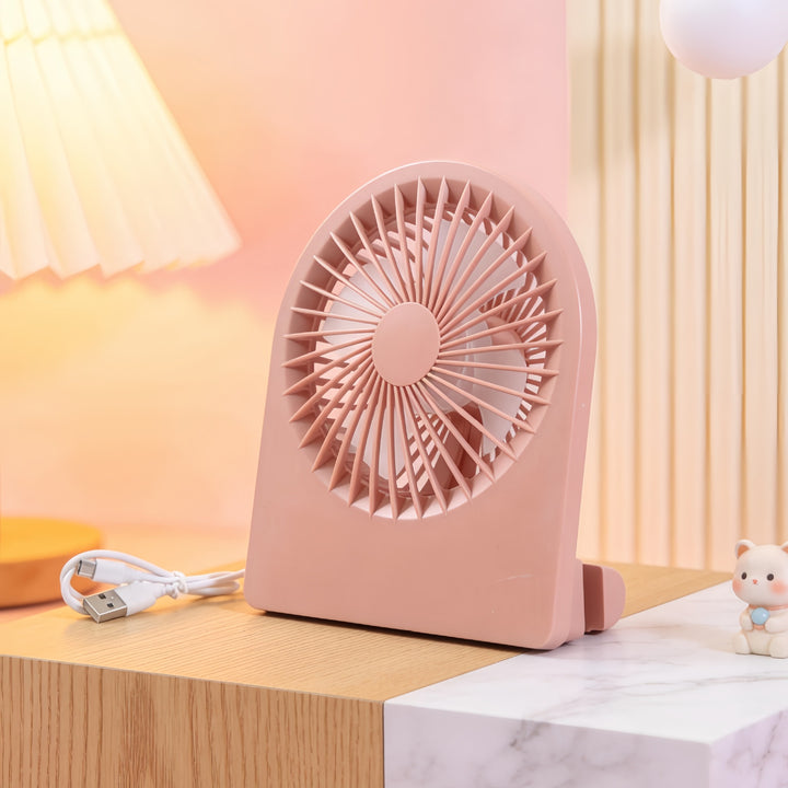 Ladies Compact Table Fan with USB Connection and Quiet Operating Modes Stornfield