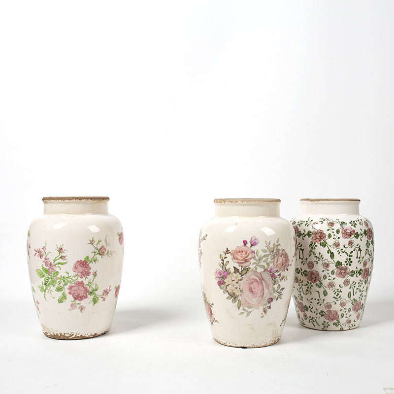 Floral Ceramic Vase with Artistic Design Stornfield