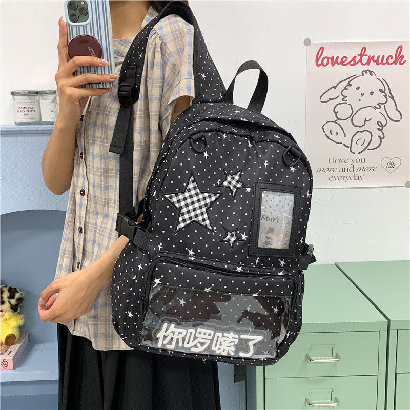 Fun and Stylish Star-Embellished Backpack Stornfield