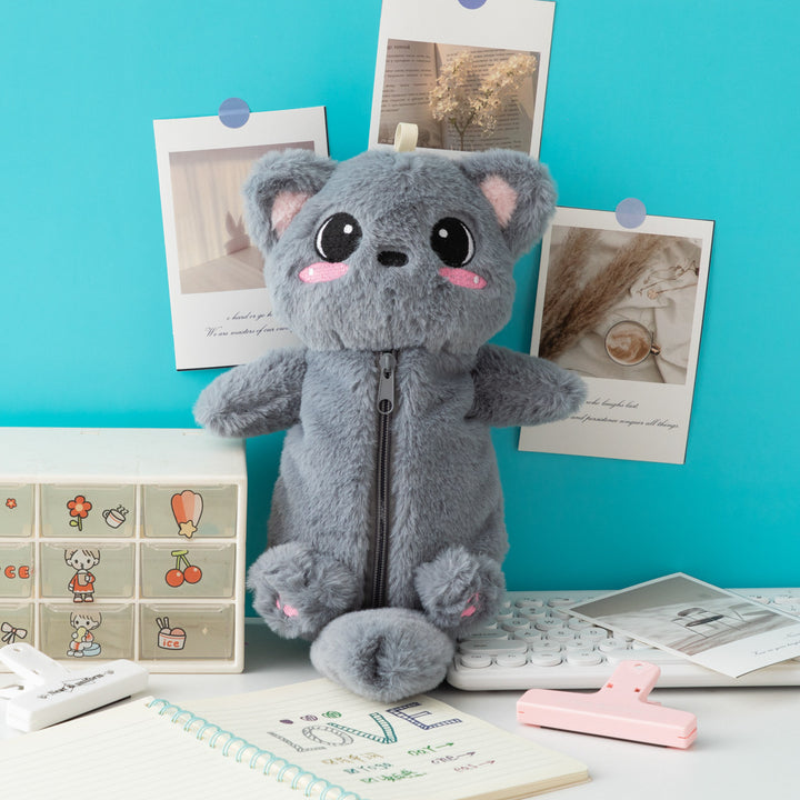 Cute Plush Cat-Themed Pencil Case Stornfield