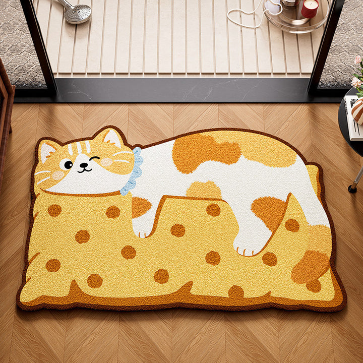 Playful Dog-Themed Bath Mat
