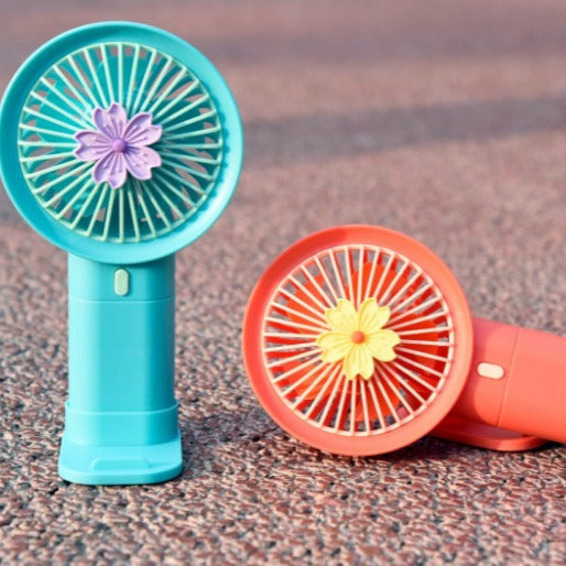 Unisex Portable Mini Hand Fan with Attractive Floral Pattern Stornfield