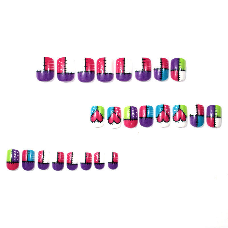 Artistic Heart-Printed Nail Art Set Stornfield