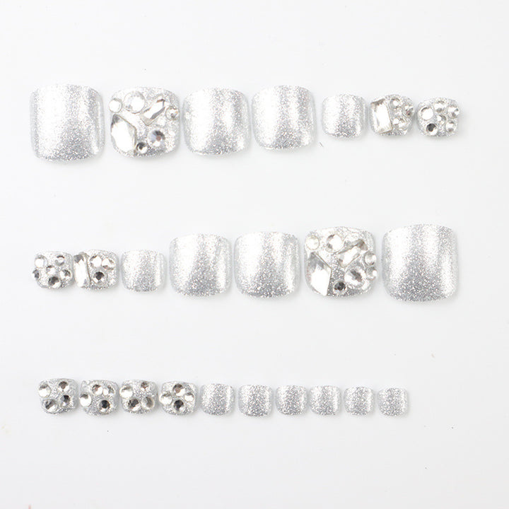Rhinestone-Embellished Stylish Slide Sandals