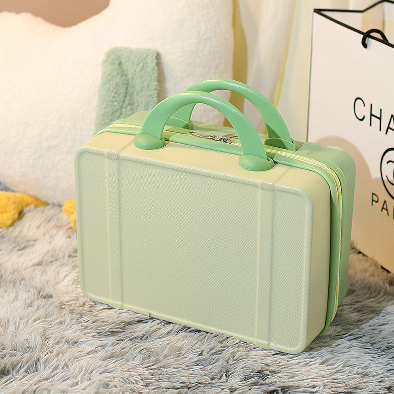 hard-shell travel cosmetic case with double-zip closure top handle and protective feet Stornfield