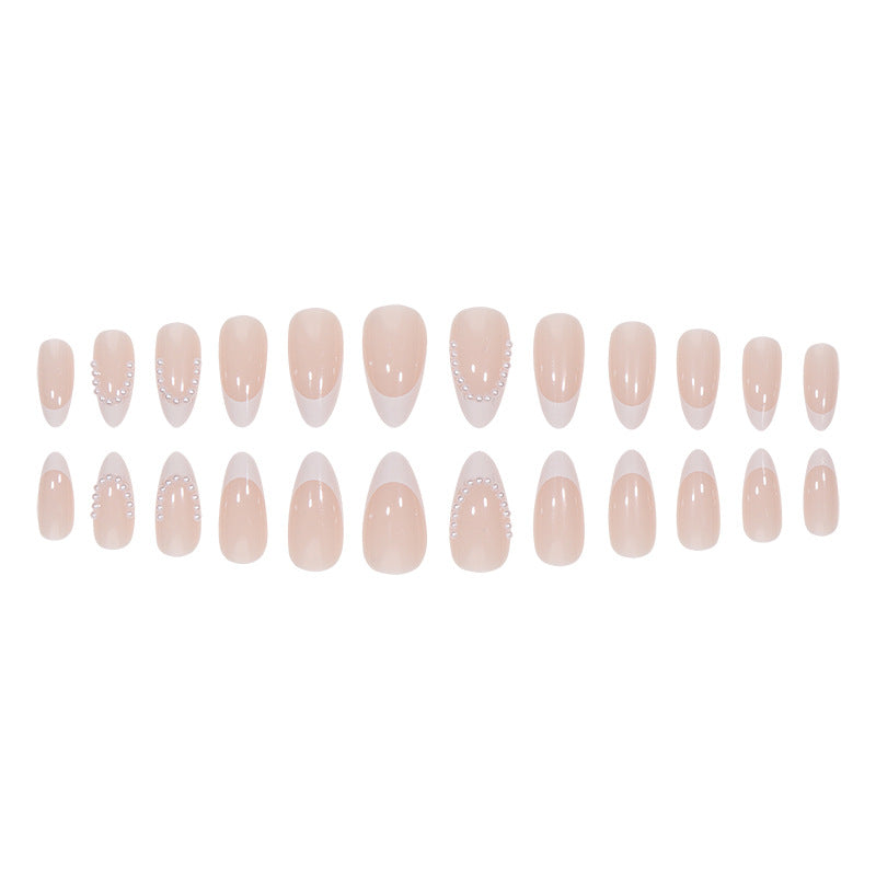 Elegant Stiletto Press-On Nails with Pearl Accents Stornfield