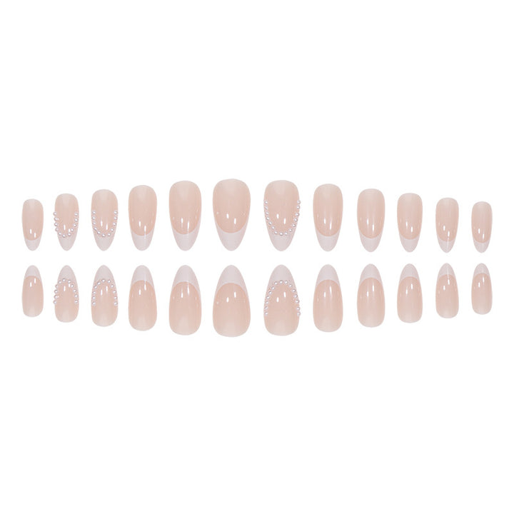 Elegant Stiletto Press-On Nails with Pearl Accents Stornfield