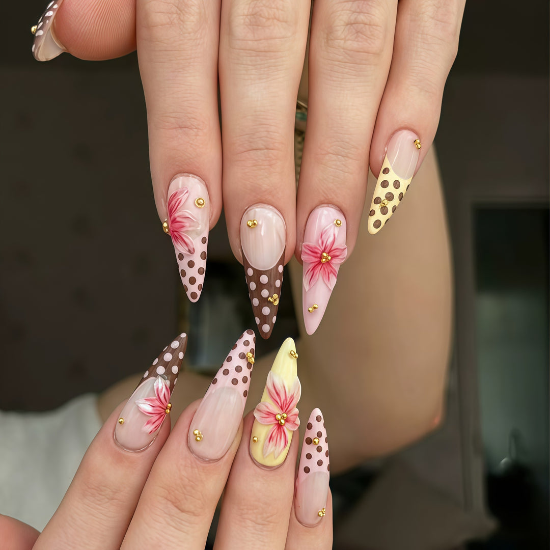 Decorative Stiletto Press-On Nail Extensions Stornfield 1787913981