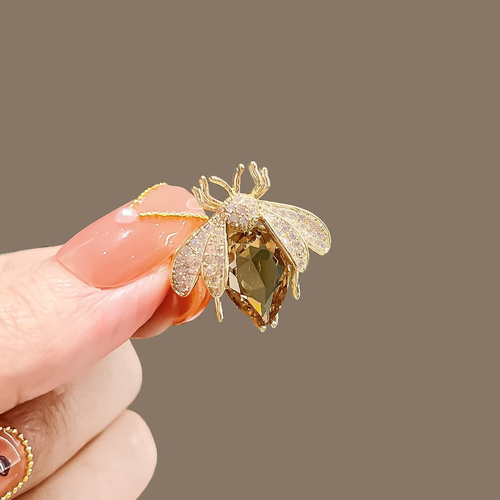 Exclusive bee brooch with crystals Stornfield