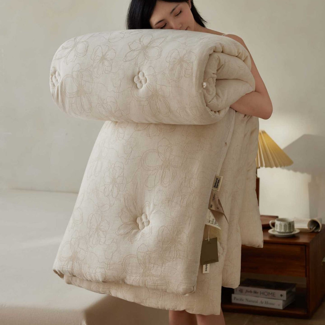 Quilted Tufted Comforter Set with Pillow Shams