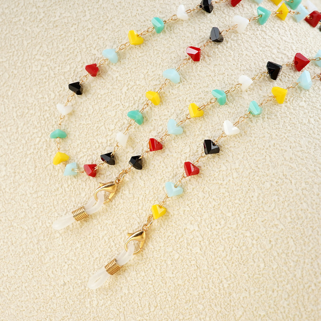 Heart-Shaped Beaded Eyewear Chain Stornfield