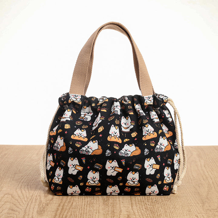Drawstring Cat-Themed Storage Bag Stornfield