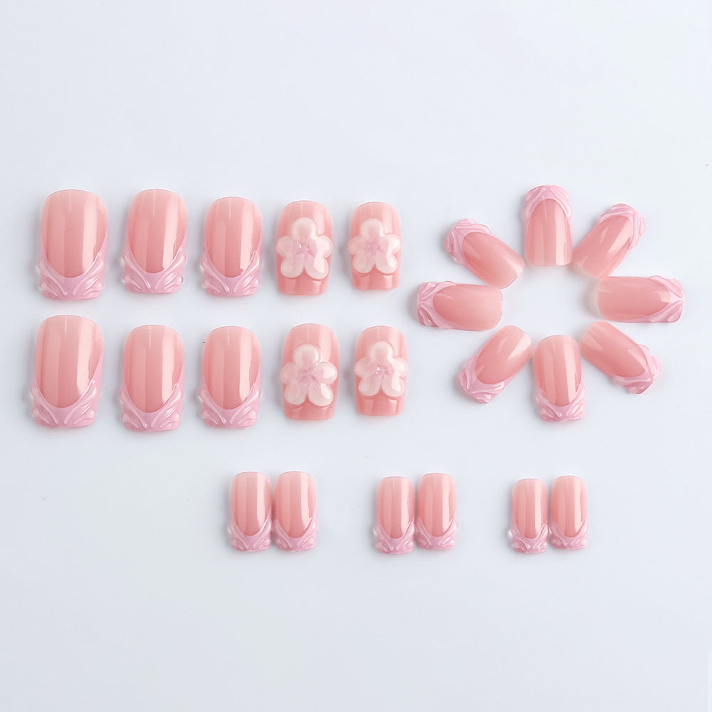 Elegant Floral Luxury Press-On Nails Stornfield