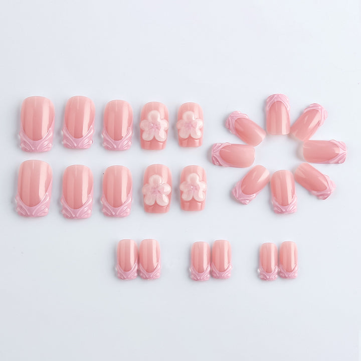 Elegant Floral Luxury Press-On Nails Stornfield