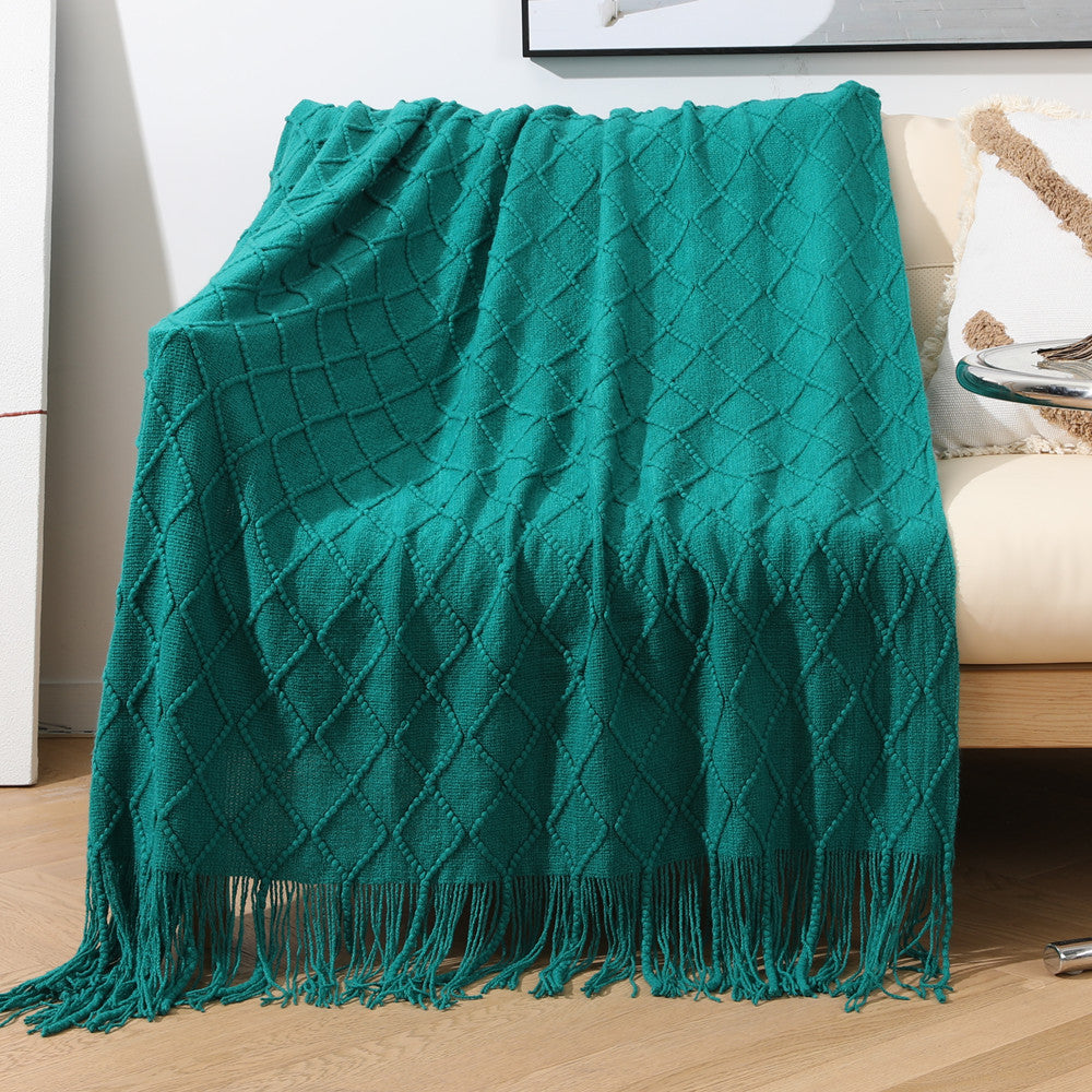 Women's elegant and cozy throw blanket with decorative pattern Stornfield