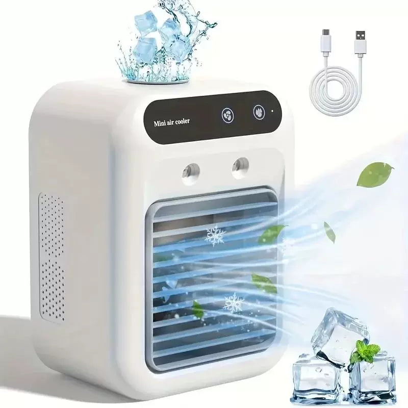 Unisex One Size Personal Desktop Evaporator Micro Cooler with Top Fill Ice Reservoir Adjustable Multi-Angle Air Outlets Whisper Quiet USB Fan Stornfield