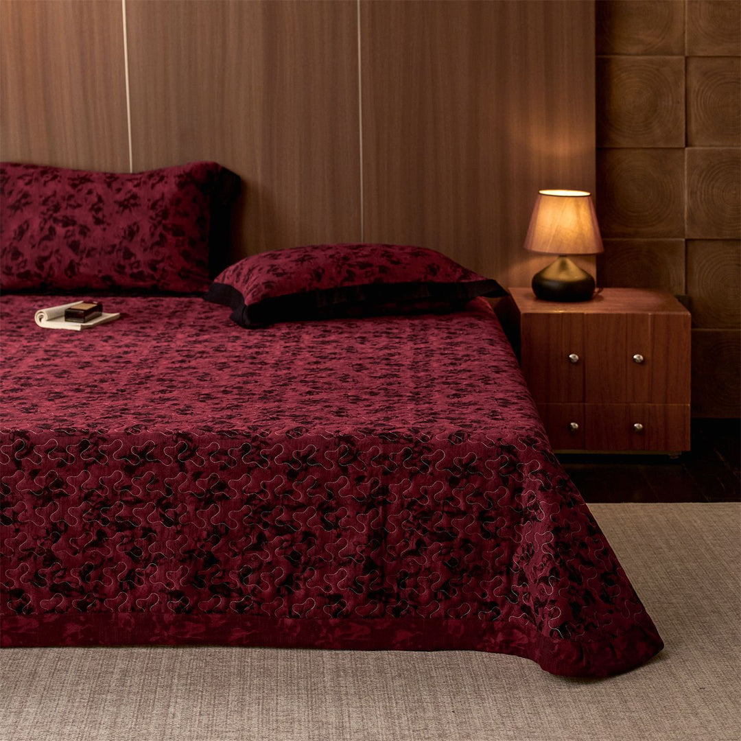 Velvet Jacquard Duvet Cover Set
