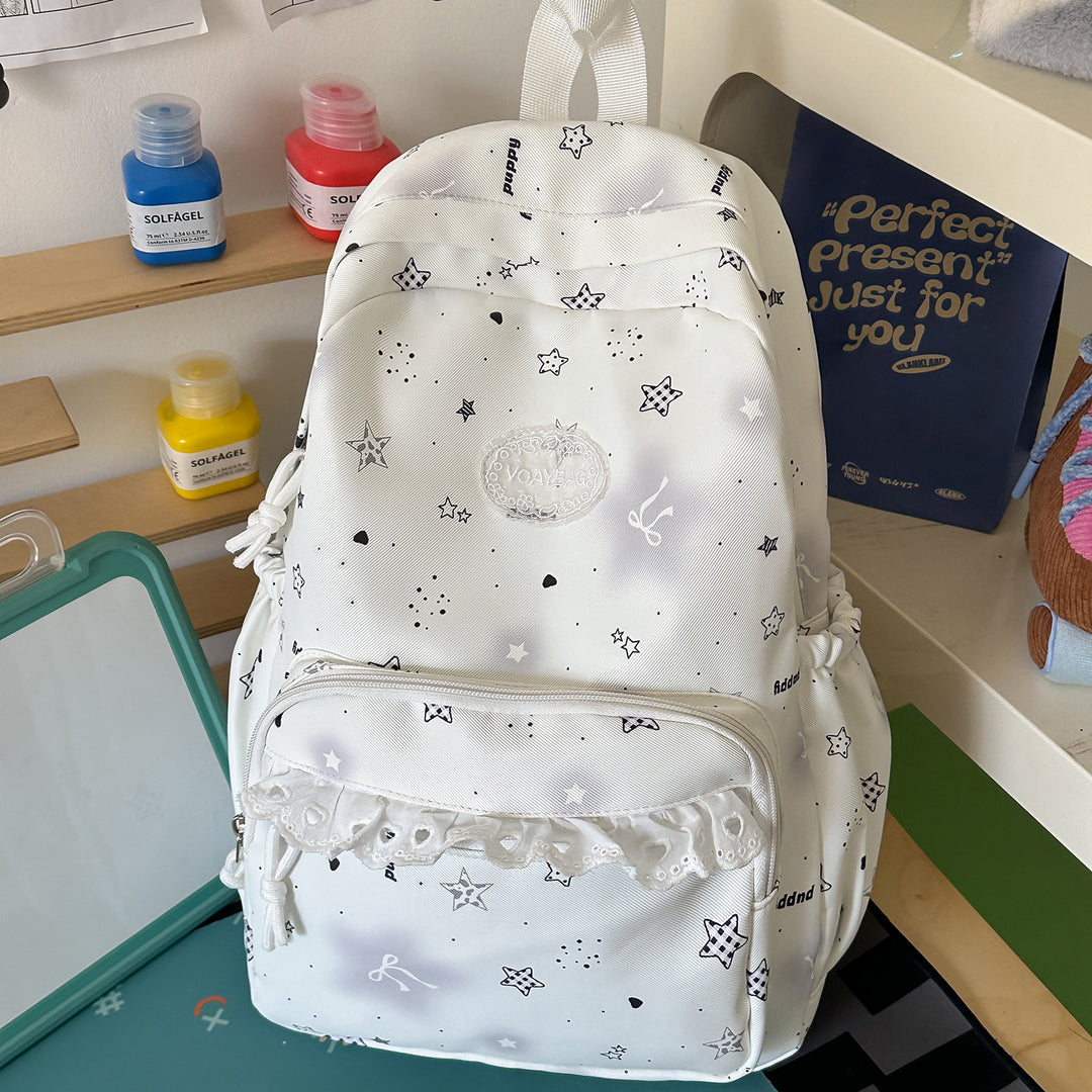 Charming Star-Embellished Casual Backpack Stornfield 1791205440