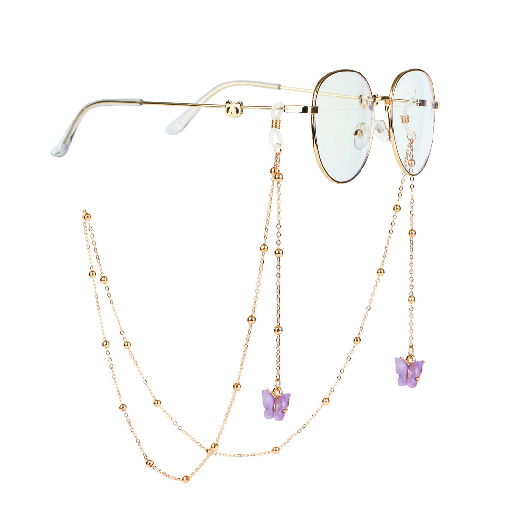 Glasses chain with butterfly pendants Stornfield