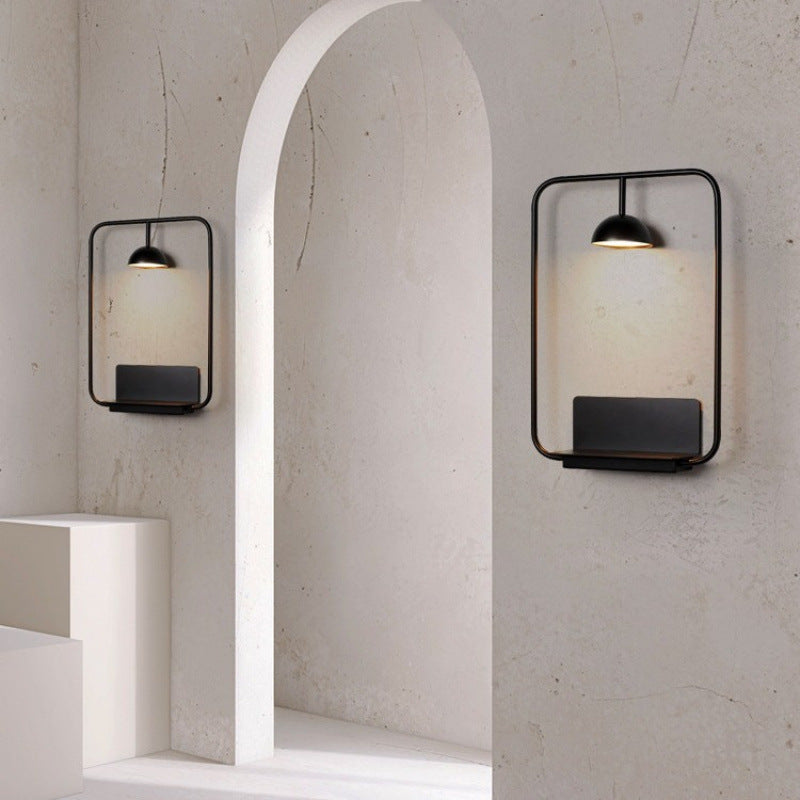 Contemporary Wall-Mounted Shelf Lamp