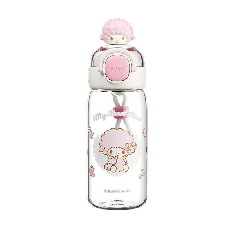 Women's water bottle with interactive lid and cute character design Stornfield