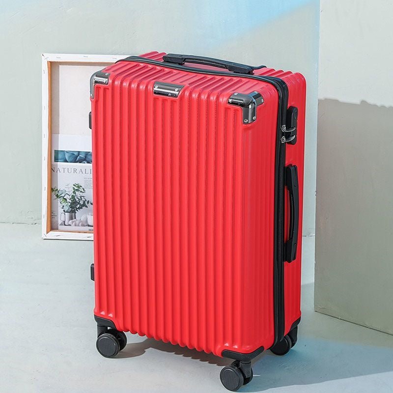 Hard shell suitcase with 360-degree wheel system and integrated safety feature Stornfield