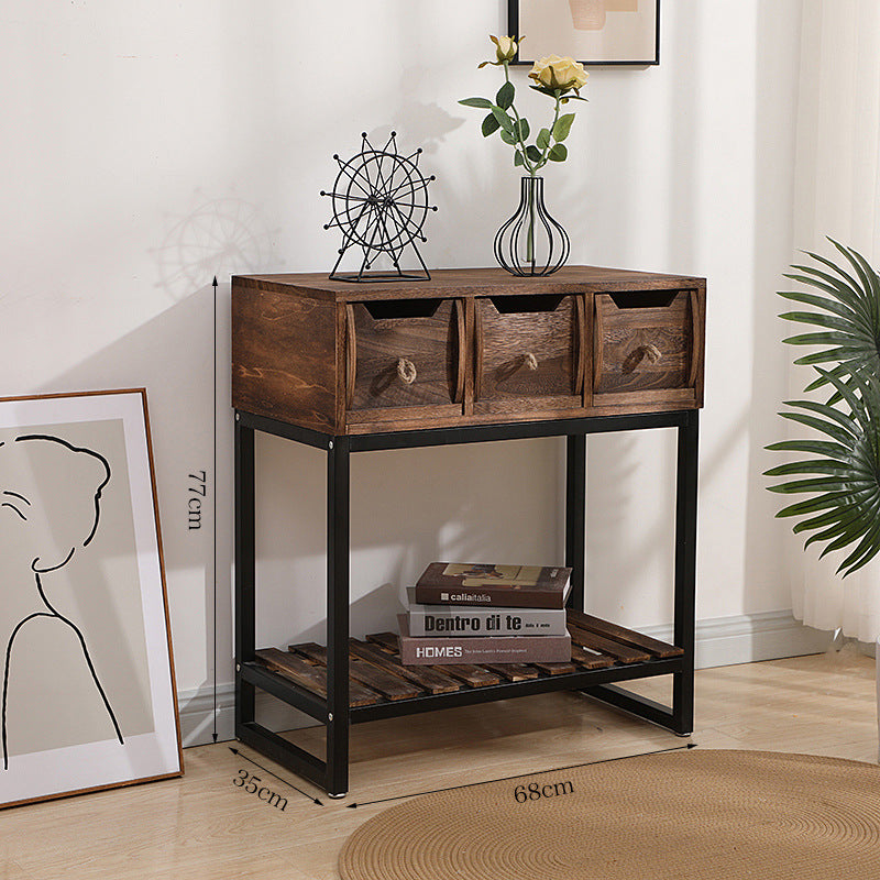 Rustic Wooden Console Table with Storage Stornfield