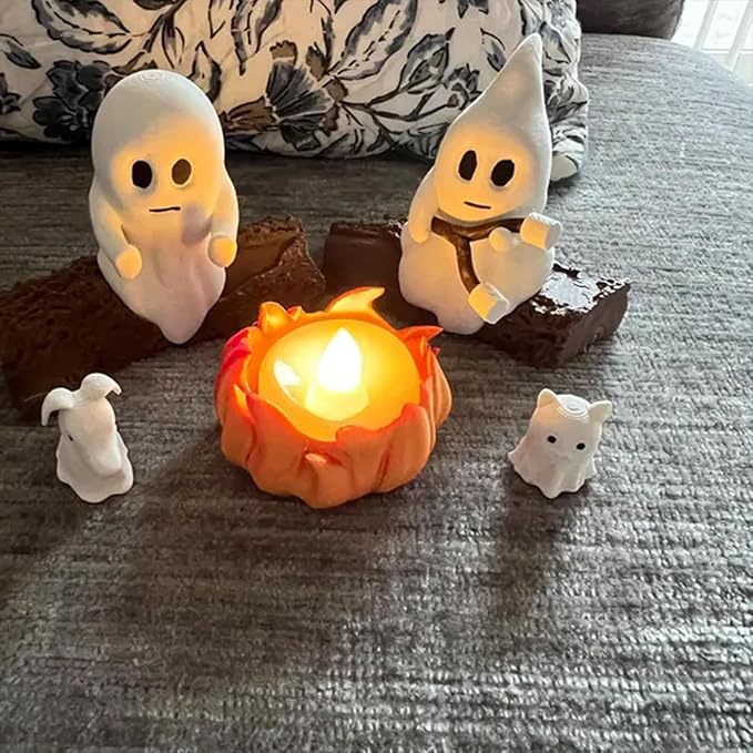 Creative Ghost Campfire Figurine Set Stornfield