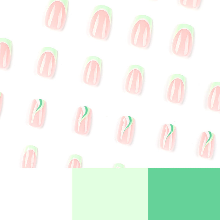 Artful Nail Extensions with Elegant Gradient and Glitter Coating Stornfield