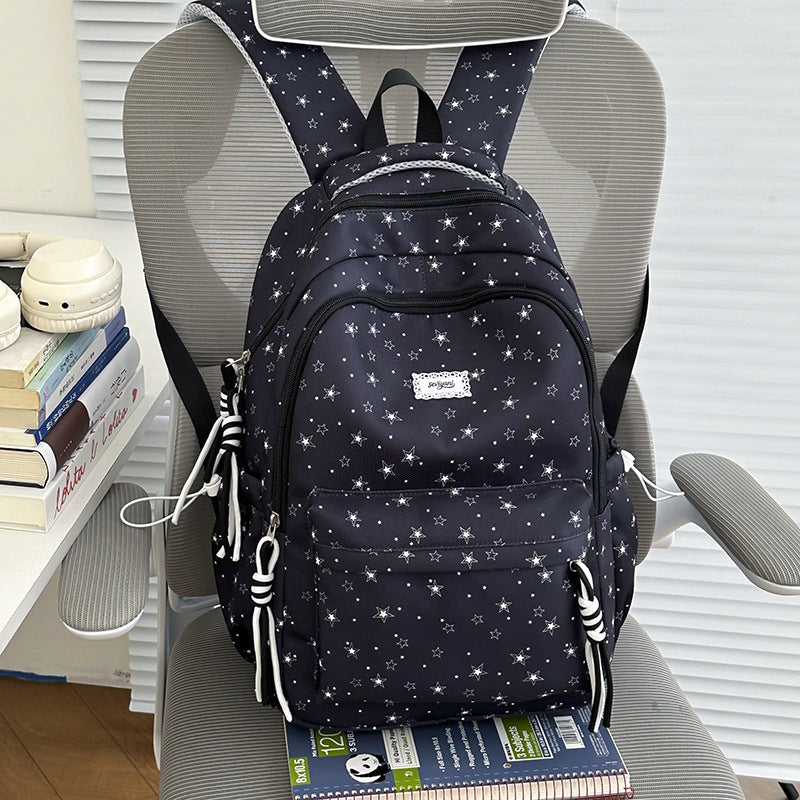 Fun Star-Embellished Student Backpack Stornfield