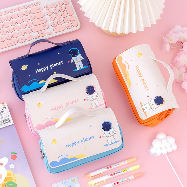 Stylish Astronaut-themed Pencil Case Stornfield