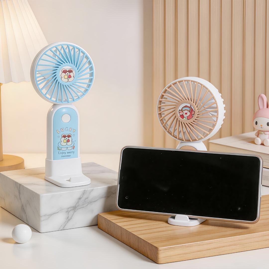 Women's Portable USB Hand Fan with Cute Stornfield Design