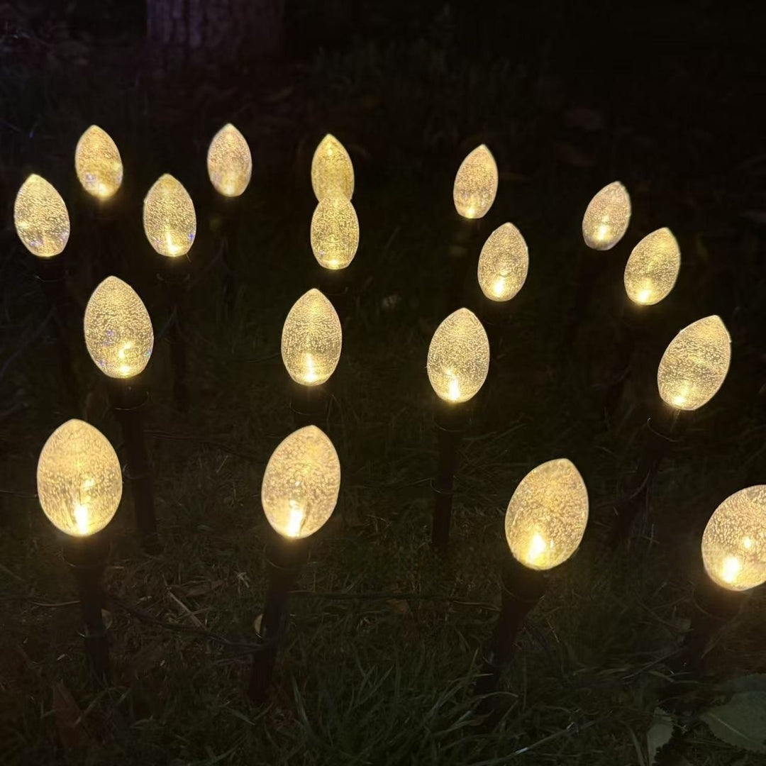 Crescent Moon Solar Garden Stake Lights With Textured Acrylic Diffuser And Warm White LED Stornfield