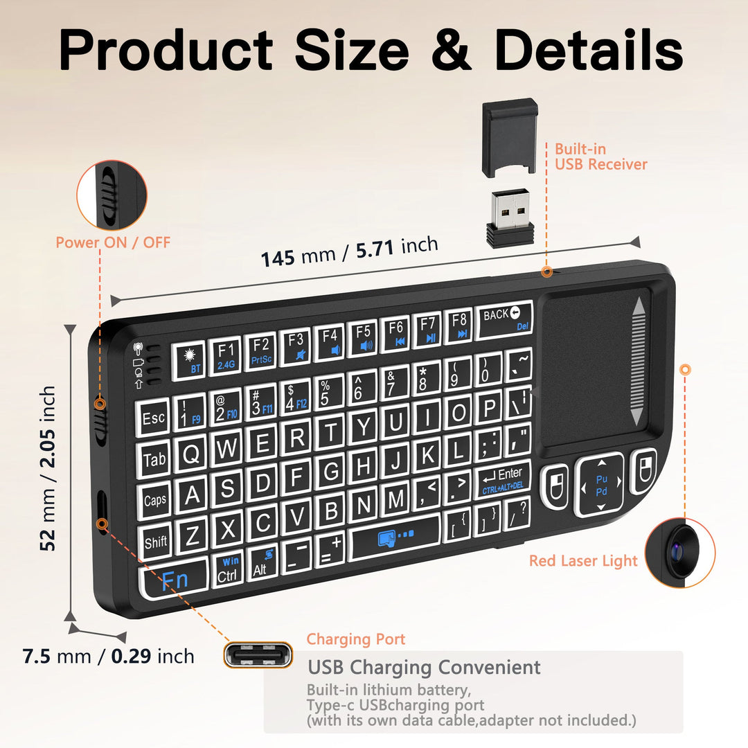 Portable Touchpad Mini Keyboard Stornfield