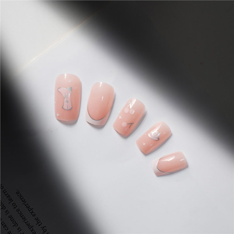 Artistic Press-On Nail Art with Unique Illustrations Stornfield