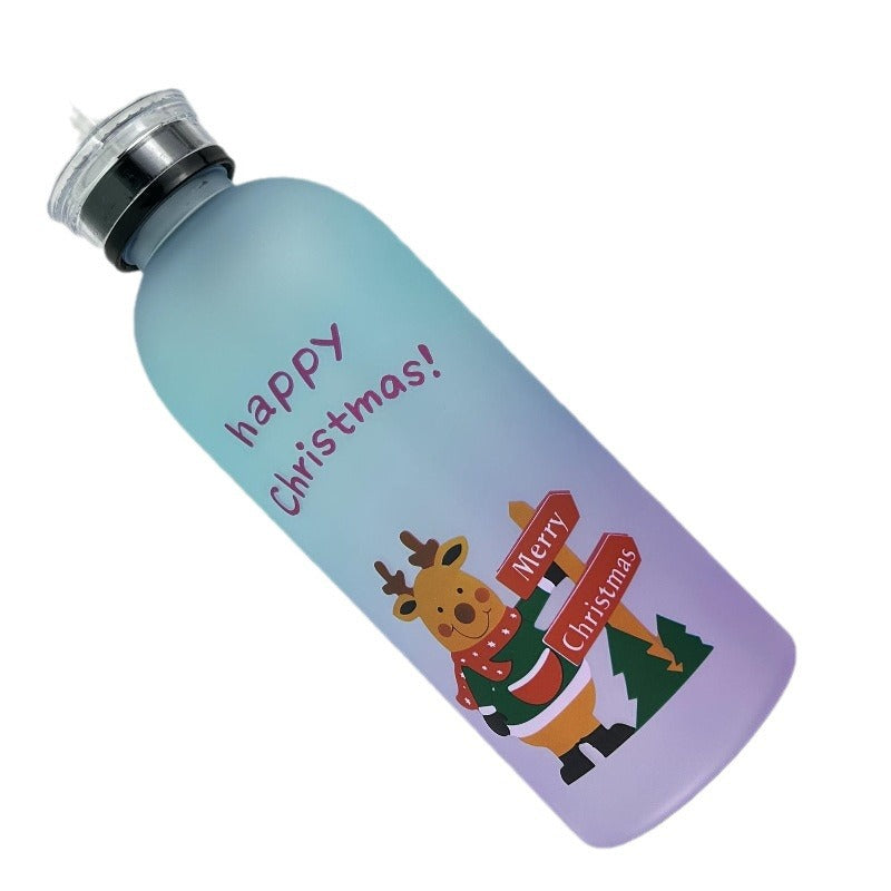 Ladies Motivational Water Bottle with Cheerful Christmas Design Stornfield